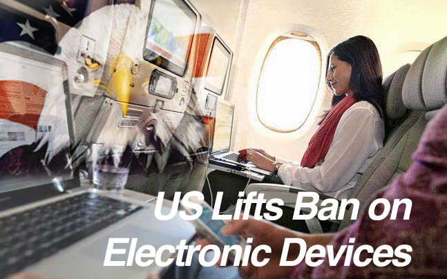 Electronic device ban lifted on Abu Dhabi-US flights